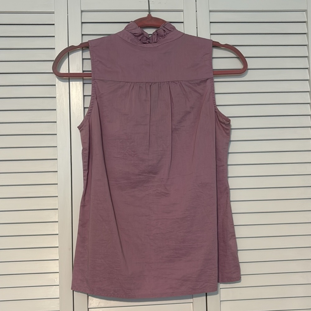 LOFT Lilac Ruffled Sleeveless Shell Top - Picture 4 of 4